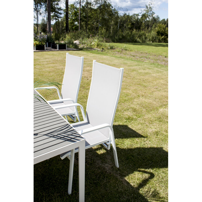 Doney Stacking Patio Dining Armchair with Cushion