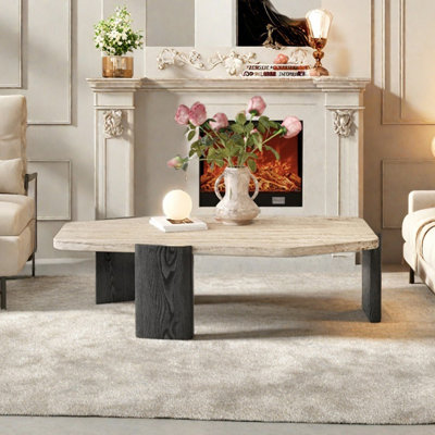 Table basse en pierre naturelle Wabi-sabi