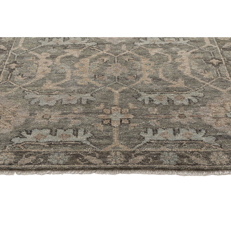 Hand Knotted Wool Dahlia Rug, Runner 2'6" x 8'