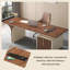 Bureau en bois de noyer massif 55,12 po-1445160257