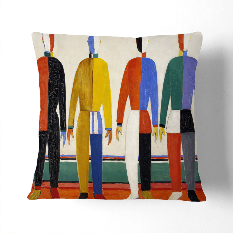 Square Cushion, 40cm H x 40cm W x 15cm D, Dark Blue