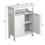 Armoire de rangement pour salle de bain avec portes à double volet