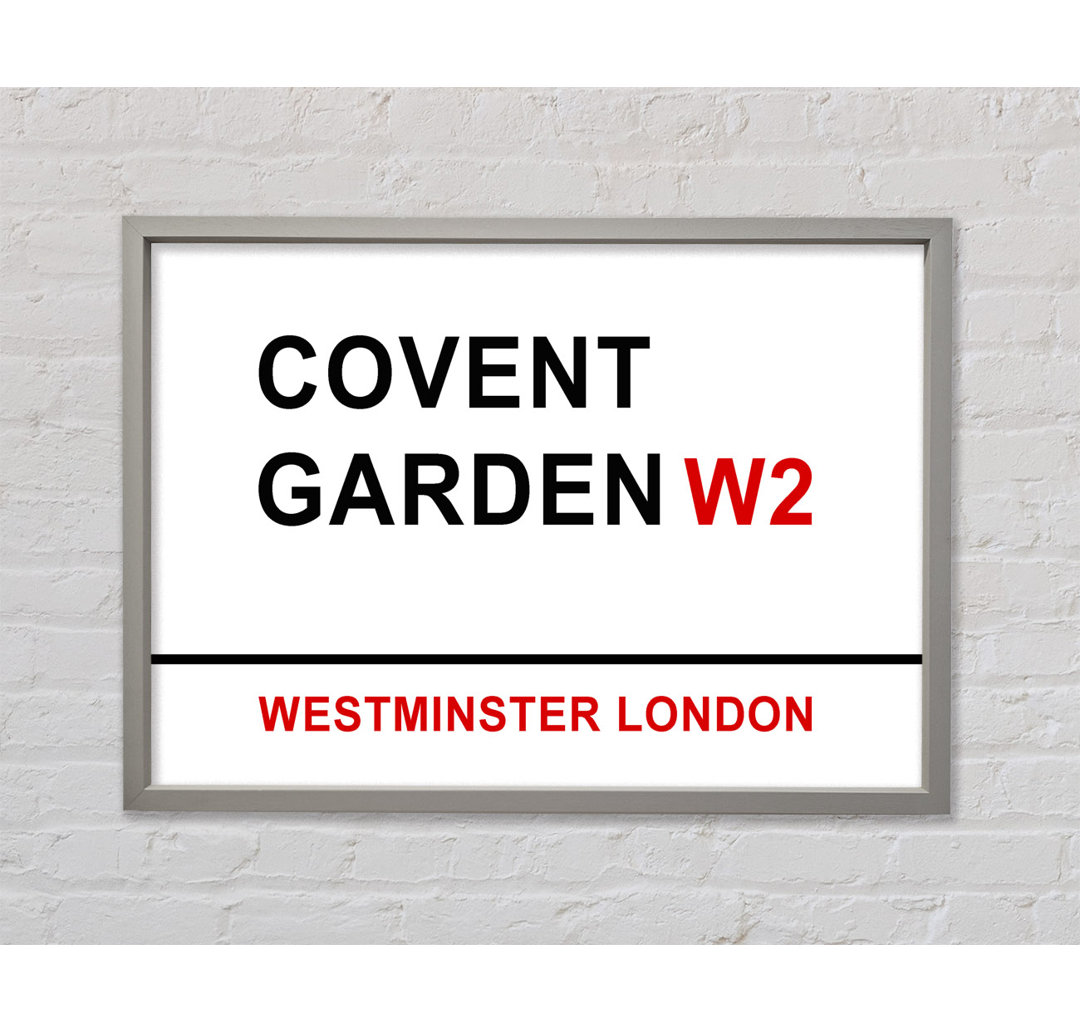 Covent Garden Signs Gerahmter Druck