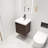 Deyvi 18" Single Sink Wall Mounted Bathroom Vanity,Floating Vanity With 1 Door,White Ceramic Top-243986514