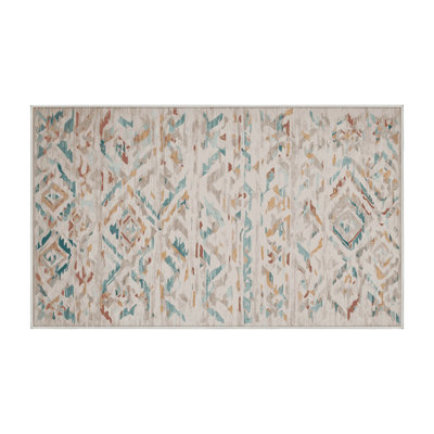 Machine Washable Beige Area Rug