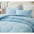 Washed Microfiber Bedding Honeycomb Comforter Set-91603774-81915323