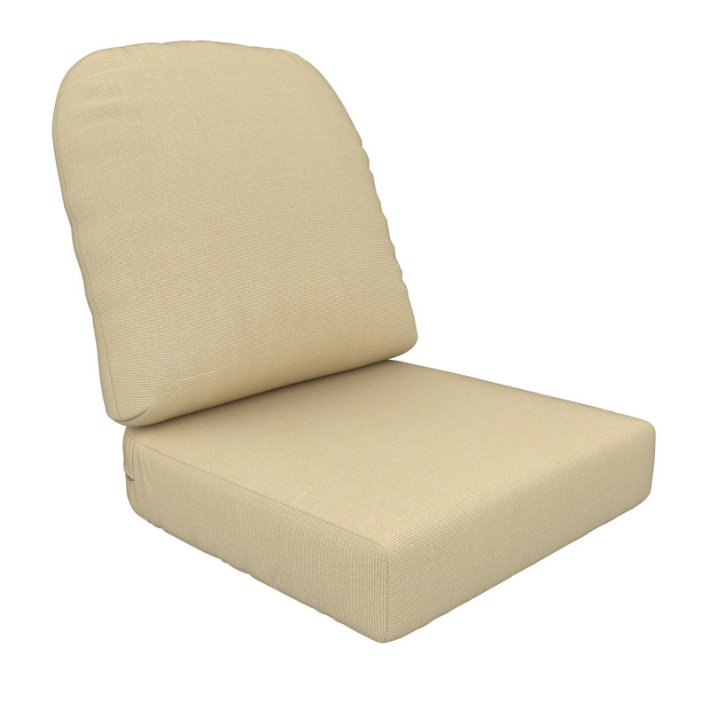 Outdoor Sunbrella® Seat/Back Cushion, Antique Beige Sunbrella® Canvas