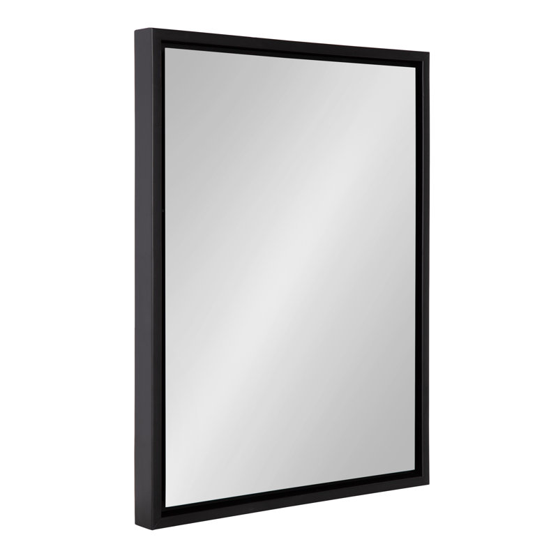 Miroir décoratif moderne et contemporain Abhilash, 24 po x 18 po, Noir