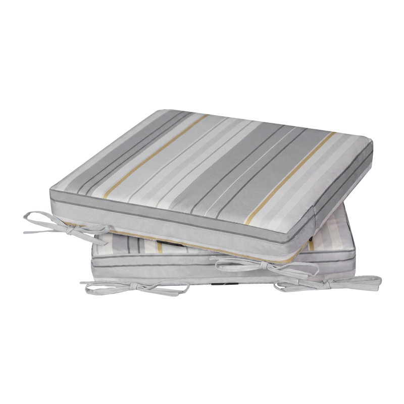Coussin de siège d'extérieur imperméable pour mobilier de patio, 18 x 18, ensemble de 2, 2", L 18 po x P 18 po