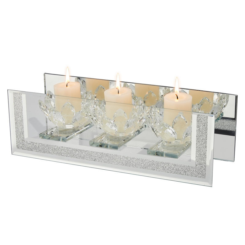 Crystal Flower Candle Holders