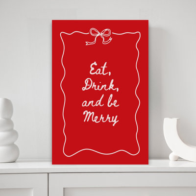 «Eat Drink And Be Merry», impression d'art mural abstrait contemporain