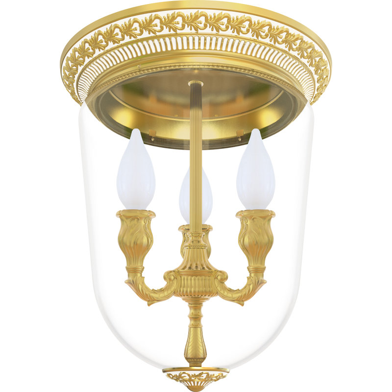 Flory Glass Semi Flush Mount