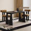 Ensemble de table à manger et de chaises de style rétro français