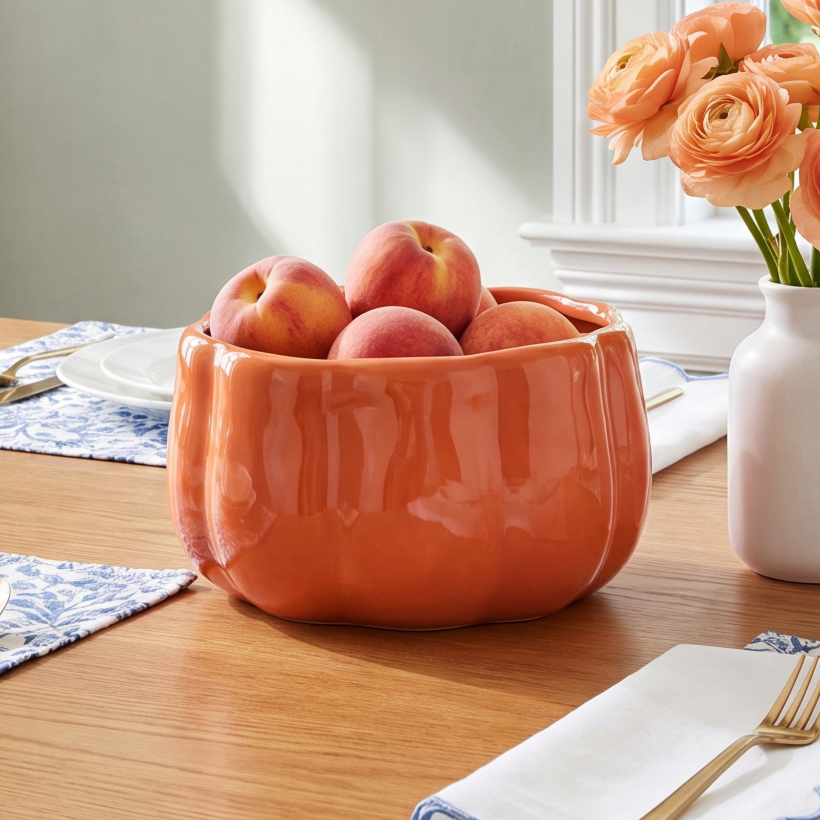 Patrica 21 oz. Pumpkin Shaped Soup Bowl