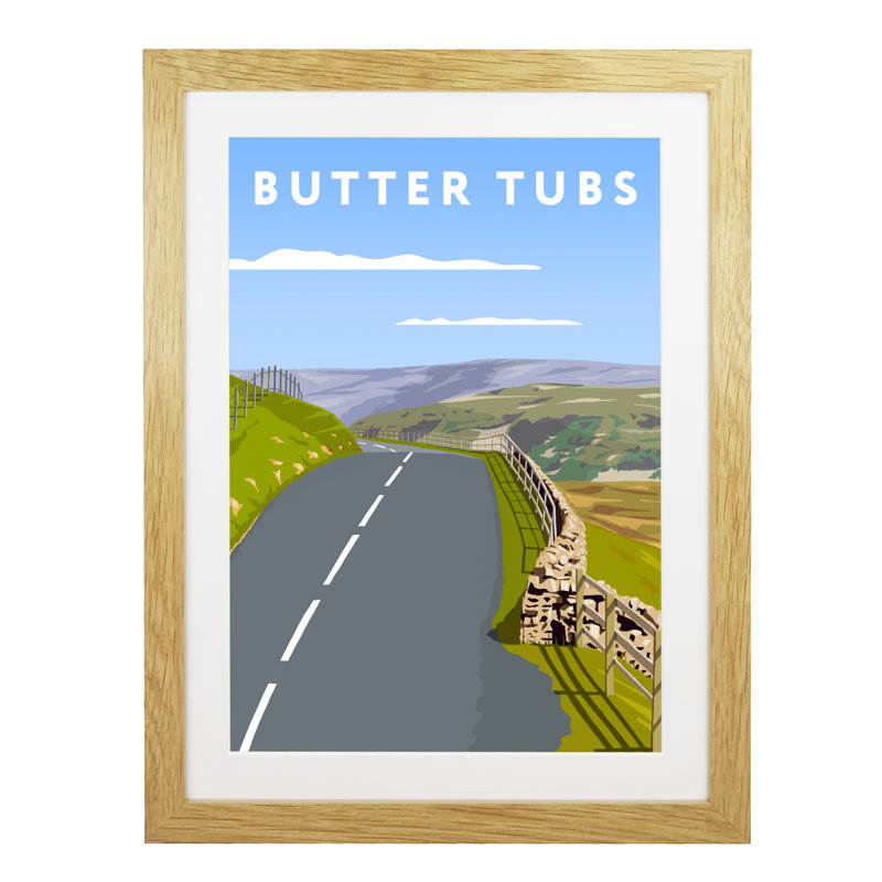 Butter Tubs by Richard O'Neil - Print, Oak Wood Frame, 43.5 cm H x 33.5 cm W x 2.2 cm D