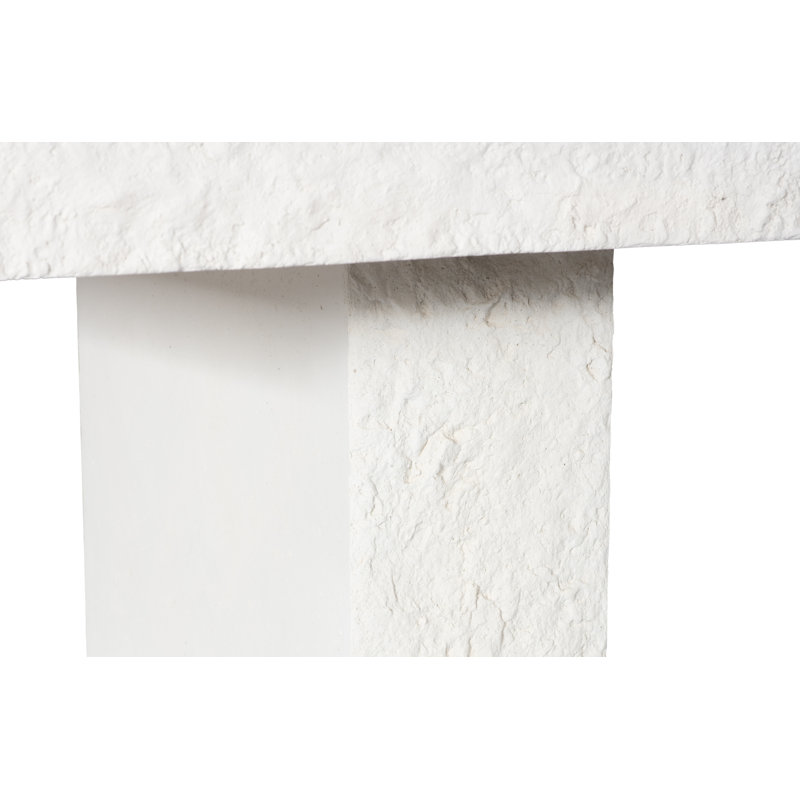 Robusto Dining Table, White Stone