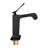 Matte Black Faucet For Kitchen Sink, Single Handle, Push - Button Drain, Temperature Control With Knob Style Curved Spout To Expand Washing Space, 304 Stainless Steel, Bathroom, Rv, Bar Sink Handle