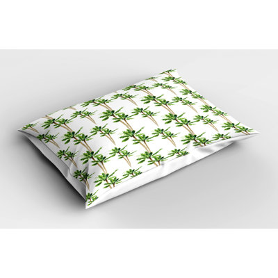Brown/Green Polyester Microfiber Piece Sham