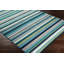 Tapis rayé bleu sarcelle / vert Bolivar-348469532