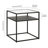 Duran Glass Top End Table