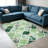 Distressed Trellis Green carpet-easy to clean, machine-washable, soft and comfortable; suitable for door mats, kitchens, living rooms, bedrooms, corridors, and laundry areas. Easy to clean, durable carpet for home decoration.-129132120