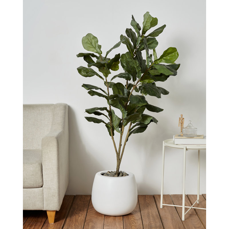 Pot à fleur Finstad, Blanc, H 18 po x l 16,25 po x P 16,25 po