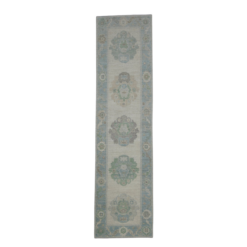 Tapis turc Oushak fait à la main 2 pi 9 po x 10 pi 5 po
