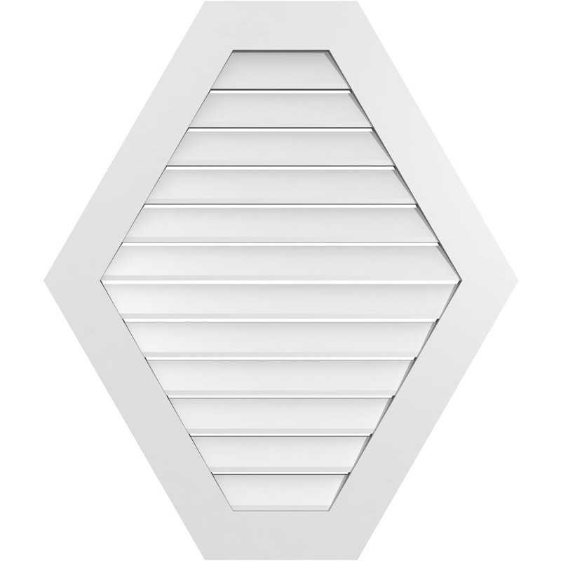 Évent horizontal fonctionnel à pignon en uréthane à surface horizontale Signature, H 40 po x l 34 po x P 1 po
