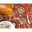 Tapis terre cuite à motif floral Britannia-28878815