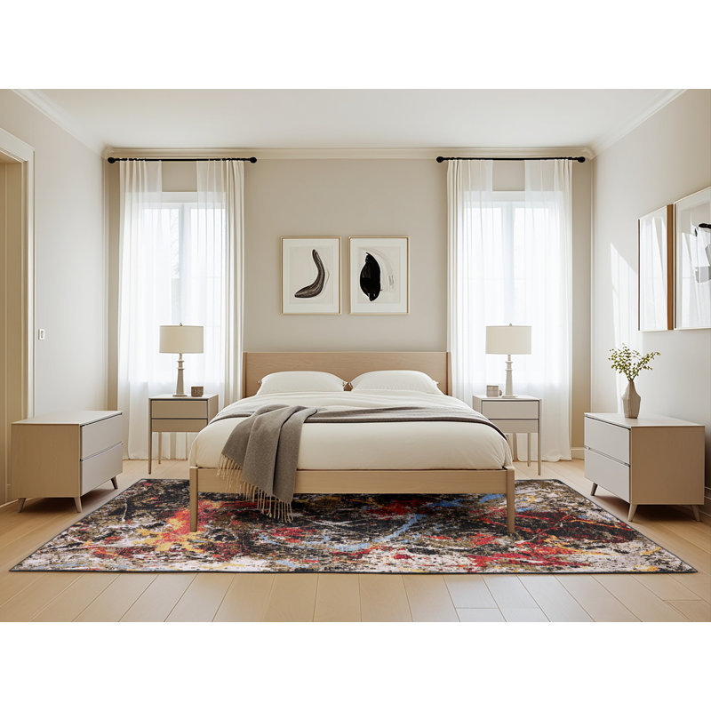 Abstract Indoor Rug, Rectangle 5' x 8'