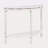 42'' Retro Circular Curved Half-Moon Console Table With Cloud Design Top And Open Shelf Solid Wood Frame And Legs