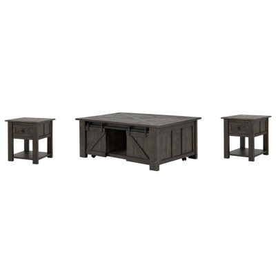Corunna Rectangular Lift Top Cocktail Table With 2 End Table