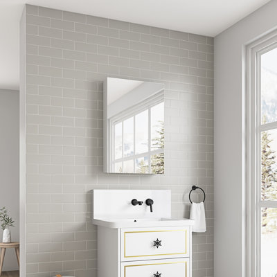Boîte de rangement pour miroir de salle de bain 20 po x 30 po, blanche, porte en bois, murale, encastrée ou en surface, rangement d'extrait de curcuma l 20 po x H 30 po, bois d'ingénierie, rosé