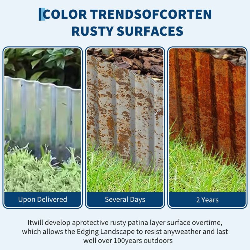 0.03 cm W Lawn Edging Fencing, 20.32cm H x 0.025cm W
