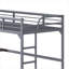 Lit mezzanine simple en métal avec bureau-607448460