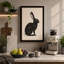 Rabbit in Silence Minimalist - Wrapped Canvas-15709358-15709361