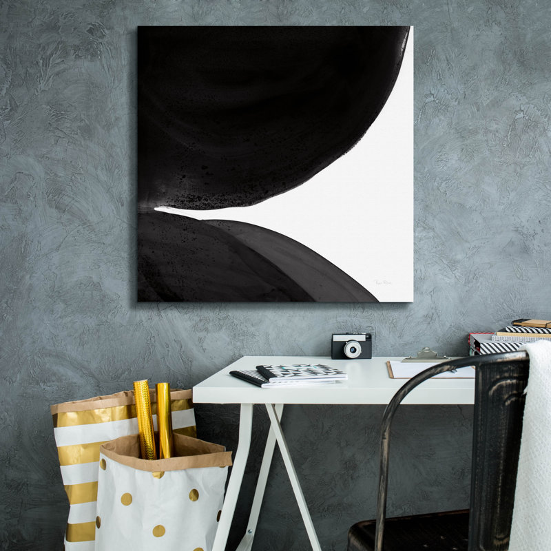 «Ivy Bronx» «Black and White Pools 2» par Piper Rhue, art mural sur toile, H 26 po x l 26 po x P 1,5 po
