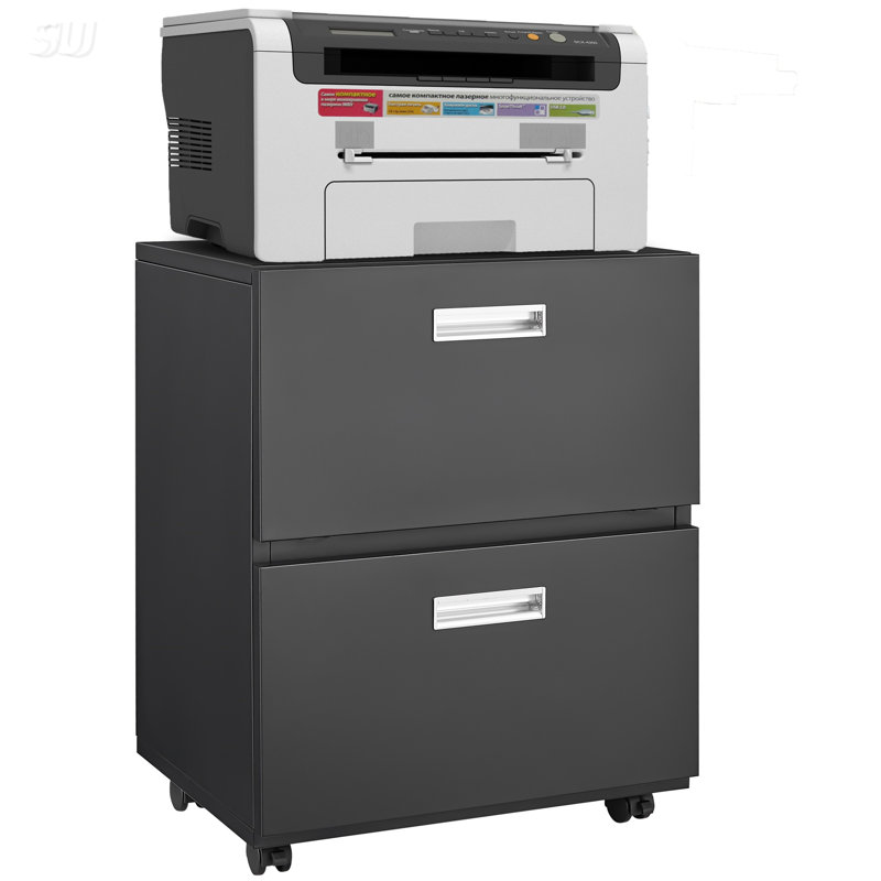 Cabinet mobile en acier durable avec cloison réglable et roues verrouillables pour le bureau