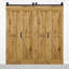 Favian Double Bi-Folding System Solid Oak Barn Door-8841274