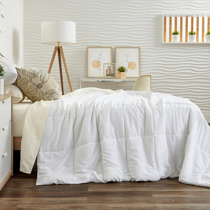 Twin Turquoise Organic Down Alternative Microfiber Comforter
