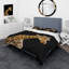 Brown/Gold Microfiber Duvet Cover Set-66392311