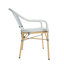 Ensembles de salle à manger de patio intérieur / extérieur Altesa toutes saisons avec table ronde en rotin et chaises empilables-2046050559-2046050545