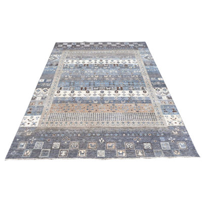 Transitional Hand Knotted Wool Area Rug