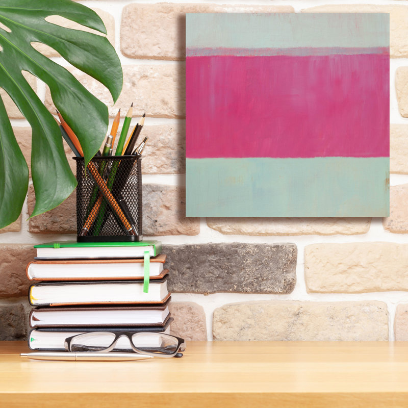  «Raspberry Mint 2» par Carol Young, art mural sur toile, 12 po x 12 po