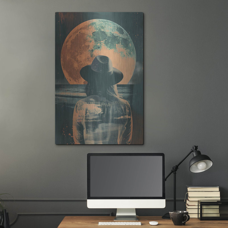 «Regarder la planète» par Andreas Magnusson, art mural en métal, H 36 po x l 24 po