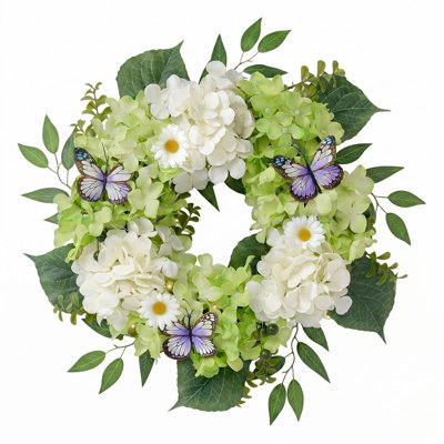 20Inch Hydrangeas Wreath For Front Door