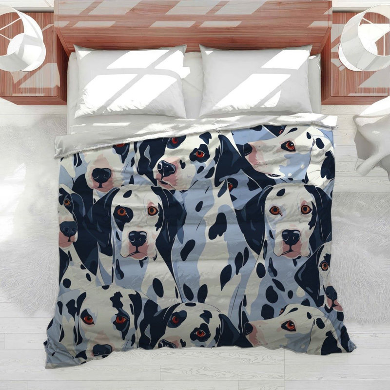 Dalmatians Animal Microfiber Duvet Cover, Twin
