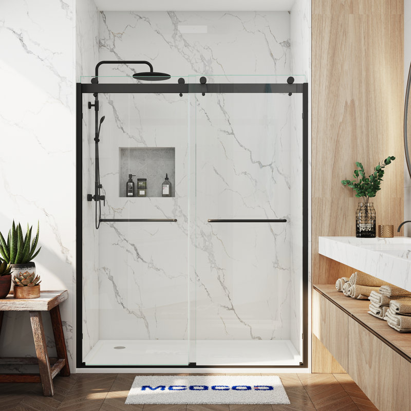 Porte de douche Opoc Mirage MCOCOD, Noir mat