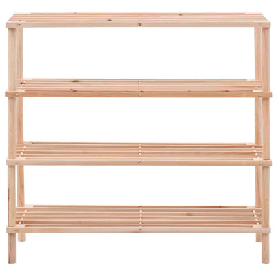14 - Pair Solid Wood Shoe Rack