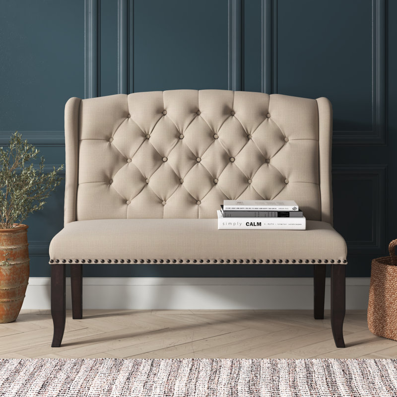 Adler Upholstered Bench, 42.5" H x 48" W x 26.75" D, Beige